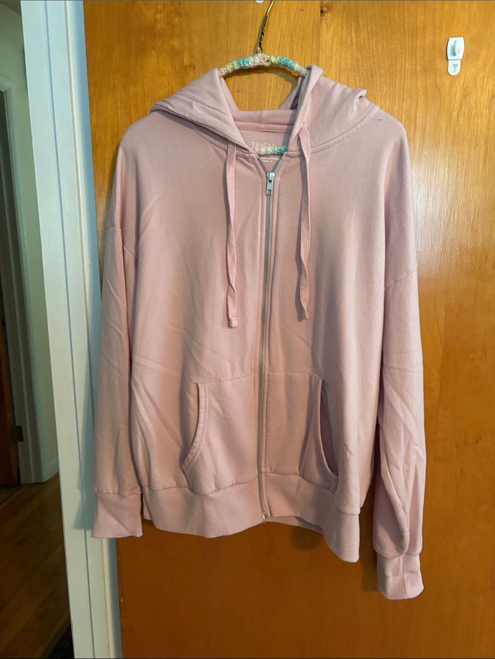 Time and Tru Light Pink Full-Zip Hoodie Jacket